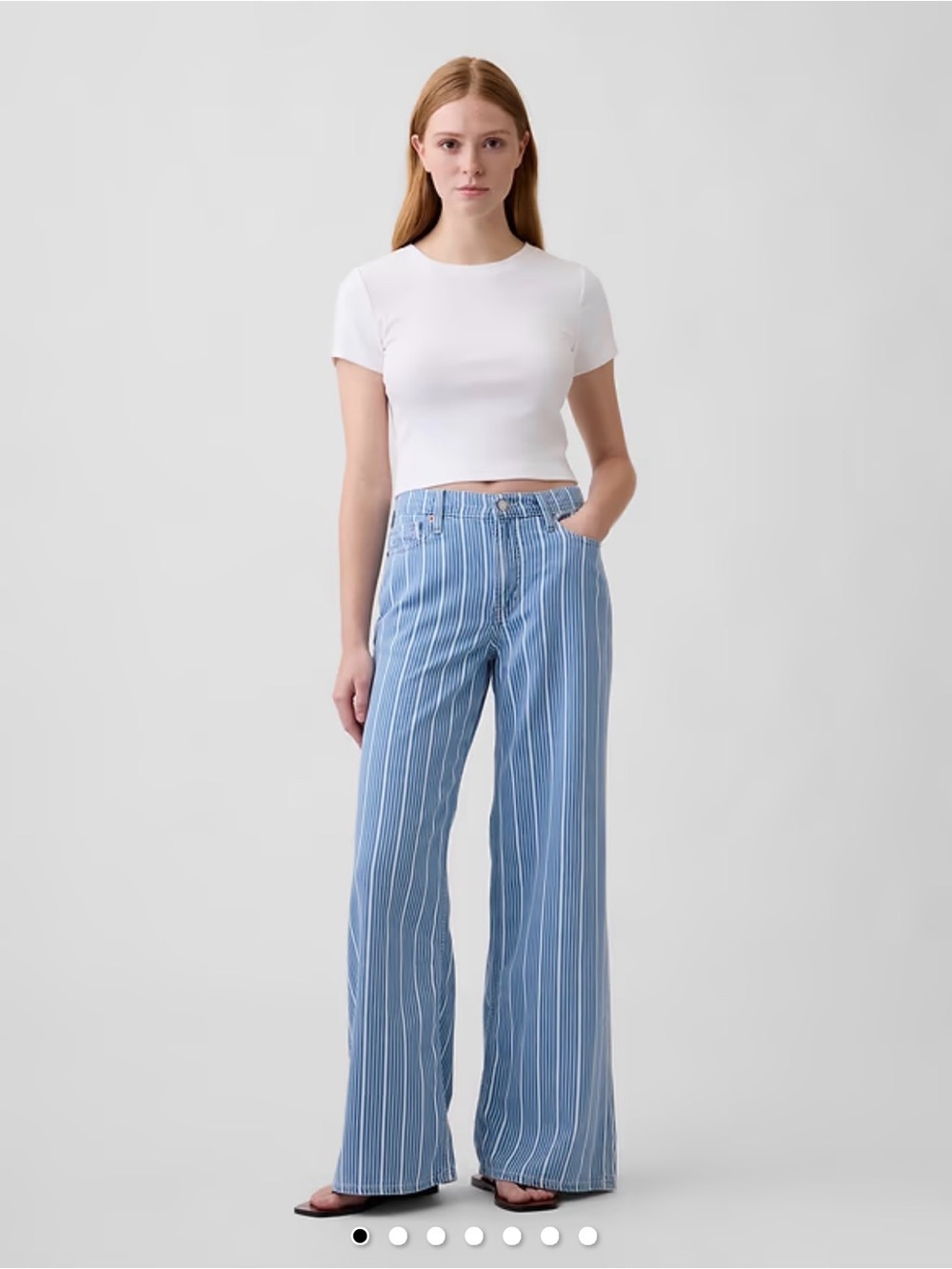 GAP mid rise soft wide leg jeans